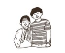ゆるくてにこにこなやわらかい似顔絵描きます ウェルカムボードや記念日出産祝い、手作りTシャツに是非 イメージ2