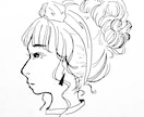 手描き横顔イラストとあいうえお作文かきます ユニークな手描きイラストをお探しの方へ！ イメージ2