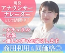ナチュラル〜元気な声でお届けします イメージに寄り添い、収録させていただきます！ イメージ1