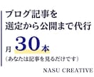 現役のプロライターがブログ記事を月30本書きます キーワード選定から公開まで。あなたは見るだけです イメージ1