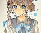 女の子のアナログイラストを作成致します 女の子をイラストマーカーで可愛いイラストを描きます！ イメージ6