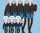 IRIAM向け男性立ち絵を販売します ハーフアップの水色男性立ち絵です イメージ2