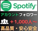 Spotifyアカウントのフォロワーを増加させます Spotifyアカウントのフォロワー＋1,000人〜増加させ イメージ9