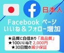 Facebook 日本人いいね&フォロー増やします +100いいね～|高品質|振り分け可|おまけでフォローも増加 イメージ1