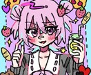 病みかわ・ポップなSNSアイコン描きます 個性派イラスト／カラフルで印象に残る絵柄です イメージ2