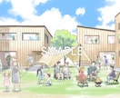 ゲームなどの背景画。建築パース画を描きます 背景画や建築パースのご要望にお応えします イメージ4