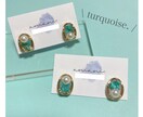夏の新作ターコイズピアス.イヤリング販売致します ハンドメイドアクセサリー制作致します(⋆ᴗ͈ˬᴗ͈)♡ イメージ2