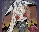 量産型/おすわり人形風ミニキャライラスト作成します 少しダークなミニキャライラストで、グッズ化にもおすすめです！ イメージ4