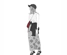 可愛くてファッショナブルなイラストを作成します お気に入りのお洋服などをアイコン風にイラストにします！ イメージ5