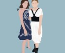 あなたのお気に入りの写真を元にイラスト作成します シンプルでオシャレなイラストをフラットデザインで描きます！ イメージ3