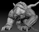 ゲームモンスターの3Dモデリングの制作をしています 3dゲームのモデリング、フィギュア イメージ1