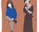 オシャレなアイコンを描きます あなたのお気に入りのお洋服をイラストにさせてください！ イメージ6