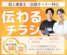 店舗オーナー特化の集客チラシ作ります 実績100件超のプロが、広報担当として伝わるチラシを制作 イメージ1