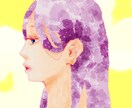 華やかな首元までのイラスト作成します シンプルで華やかなイラストを作成します イメージ3