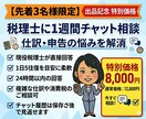 現役税理士が回答！仕訳・申告の悩みを徹底解消します 先着３名様！特別価格にて対応。この機会に是非ご活用ください。 イメージ1