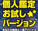 個人鑑定いたします お試しバージョンあなたの傾向と一言アドバイス イメージ1