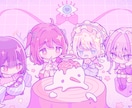 個性的なデフォルメイラスト制作します かわいくてもちもちするような♡イラストを制作します！ イメージ4