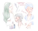 商用OK！ビューティー向けイラスト描きます ネイルやヘア、美容系のオリジナルイラストを描きます！ イメージ1