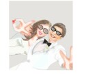 似顔絵オーダーイラストや挿し絵をお描きします リアルっぽく　水彩よりの優しいタッチで仕上げます。 イメージ9
