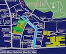 英語の地図・案内図を作成します -- イラストレーターで印刷物やホームページに使える画像 イメージ2