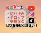 切り抜き動画|字幕編集をします 1度につき最大3本&スピード納品 イメージ1