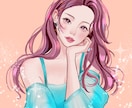 商用利用OK！！美人で素敵なイラストお描き致します 色っぽくて可愛い素敵なイラストをお描き致します イメージ1