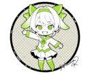クールな単色スタンプ風アイコン描きます モノクロ＋ポイントカラーがクール！スタンプにも使えます イメージ4