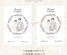 あなただけのウエディングリース描きます 参加型 結婚証明書｜ウェディングツリー｜似顔絵オーダー イメージ4