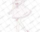 女の子の立ち絵(主にロリィタ系)描きます ロリータや和装の衣装に凝ったイラストです。 イメージ6
