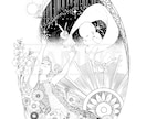 挿絵など！幻想的なモノクロイラスト描きます 幻想的で夢のようなイラストを描きます イメージ3