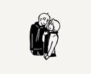 シンプルなモノクロのイラストを描きます SNS・WEB・ブログ用等に♪ イメージ4