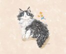 やさしい絵本タッチの動物イラスト描きます 猫、犬、うさぎなどペットの魅力をやさしいタッチで表現します。 イメージ3