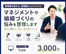 リーダーシップやマネジメントの悩みを整理します リーダーの悩み、一人で抱え込まず、一緒に整理しませんか？ イメージ1