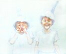 特別な寄せ書きに！色紙に手描き似顔絵お描きします 送料込みで原画納品！色鉛筆で特別な贈り物を作成いたします！ イメージ3
