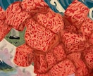 個性・高級感のあるお肉のイラストを描きます 焼肉店・肉料理店の空間を彩る、油絵ならではの質感と高級感を イメージ7
