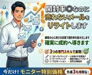開封率◎なのに売れないメールをリライトします 読まれているのに成約しない原因を解消し売上UPへ		 		 イメージ1