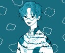 大人かわいいアイコン用イラスト描きます インク１色のみでかわいくお描きします0v0 イメージ3