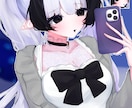 Vtuberさん向け簡易背景付き1枚絵を描きます かわいいモチーフの女の子が得意です イメージ5