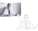 商用OK！最短１日納品可！線画の似顔絵、描きます 急ぎのイラストが欲しい方！挿絵、名刺、アイコンにどうぞ。 イメージ5