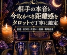 相手の本音と今取るべき距離感をタロットで占います 相手の本音と今後の距離感を占います イメージ1