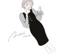 オリジナルのシンプルな線画イラストを作成します 待受やSNSアイコンに最適！プレゼントにもおすすめ♪ イメージ3