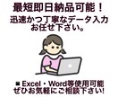 急ぎ案件OK｜正確・丁寧なデータ入力承ります 最短即日納品｜納期厳守｜迅速対応｜Excel使用可能｜ イメージ1