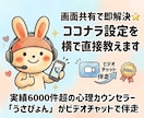 画面共有で即解決⭐️ココナラ設定を横で直接教えます 実績6千件超の心理カウンセラーがビデオチャットで伴走します！ イメージ1