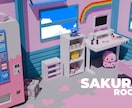 Vtuber・配信者向けの配信画面・背景作ります 3Dボクセル×グラフィックで周りと被らないポップな配信画面に イメージ4