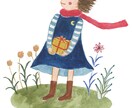 商用利用OK！水彩絵の具でふんわりかわいく描きます 手描きのあたたかみが伝わるイラストを描きます イメージ7