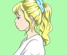 あなたのヨコガオ描きます LINEやインスタのアイコンをデジタルでかわいく描きます！ イメージ1