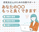 現状から課題を抽出し、改善策を提案します 情報やデータを基に改善提案(アドバイス)ができます。 イメージ1