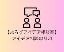 よろず★アイデア相談室：アイデア相談乗ります アイデアマンがゆるゆるゆるゆるゆるっとご対応！！ イメージ1