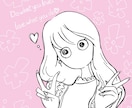 ゆる似顔絵がかわいいポップなアイコン描きます 手書きのゆる絵 シンプルでおしゃれな似顔絵アイコンオーダー イメージ1