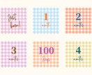 カラフルな正方形マンスリーカードを販売します ・赤ちゃんの成長記録や100日祝いや誕生日の撮影に！ イメージ1